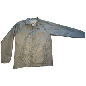 VANS SNAP FRONT NYLON COACHES JACKET MEDIUM Kids Large Light Grey